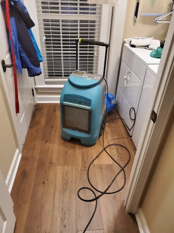 Commercial dehumidifier deployed for Flood Damage Cleanup in Grandview